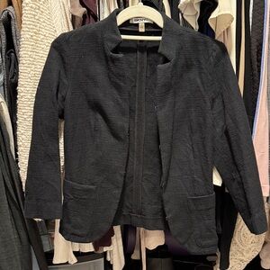 DKNYC Elegant Black Textured Blazer